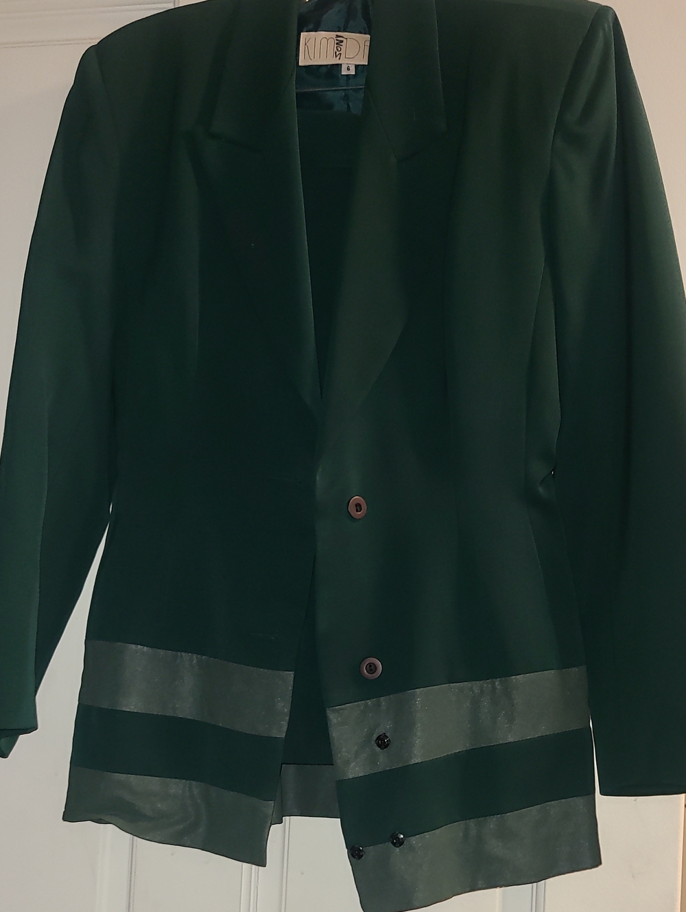 Koret Forest Green Satin-Trim Women's Blazer